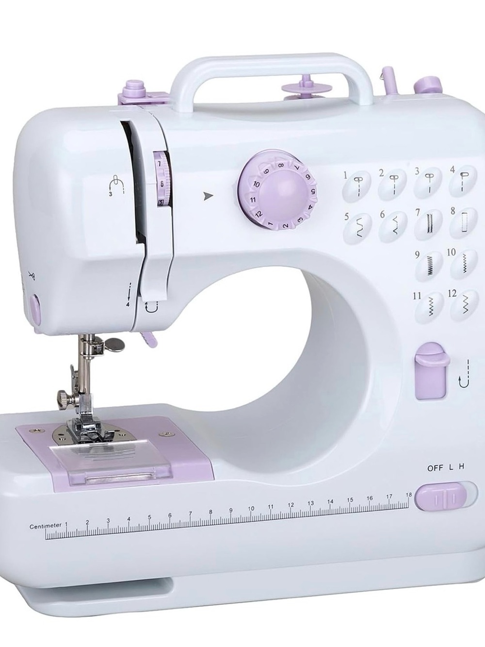Mini Sewing Machine FHSM-505 Free Arm 12 Built-In Stitches Portable Electric